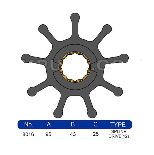 Impeller Spline 8016-01 - 8016K - JMP